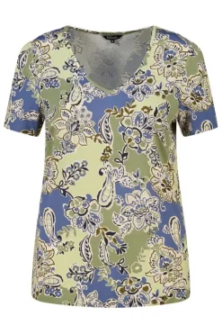 Top met print en V hals