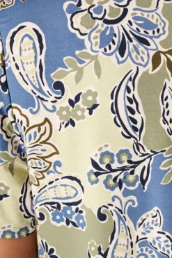 Top met print en V hals