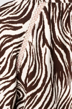 Top met print en v-hals