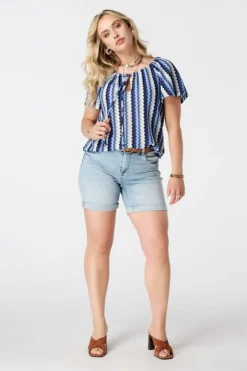 Top met zigzag print