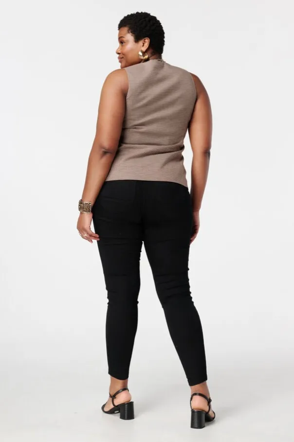 Tregging met denim look