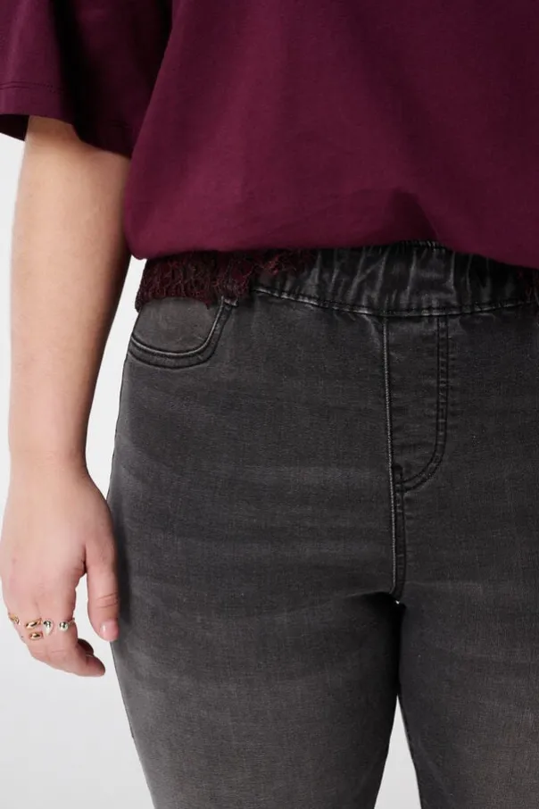 Tregging met denim look
