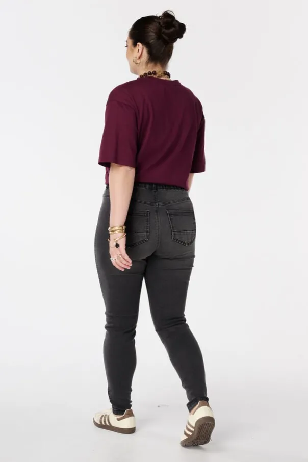 Tregging met denim look