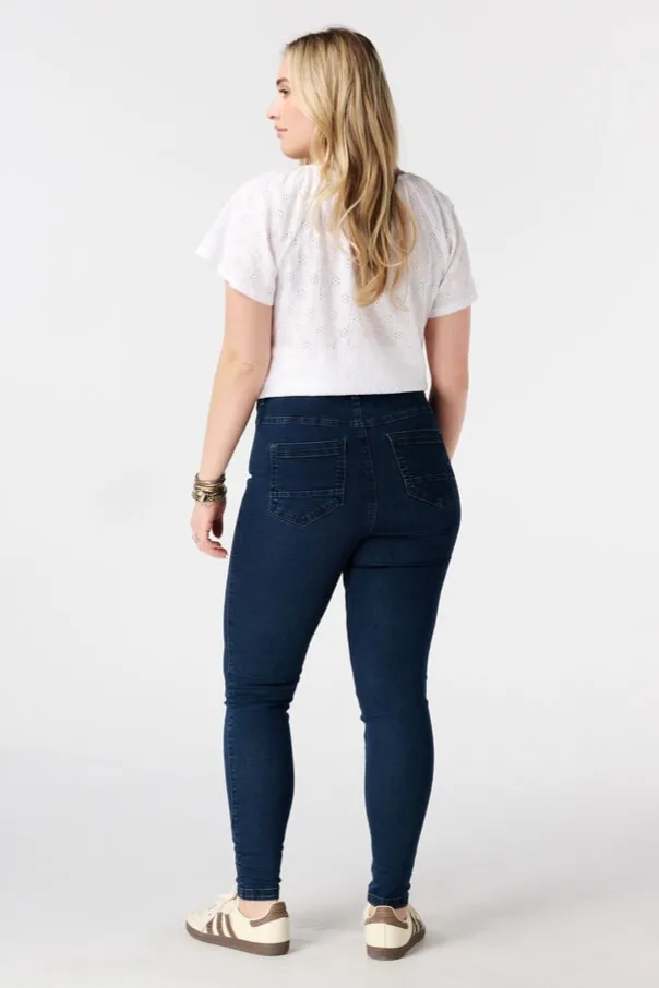 Tregging met denim look