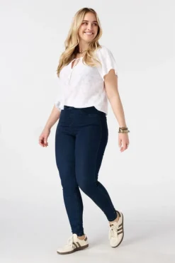 Tregging met denim look