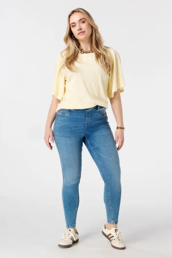 Tregging met denim look