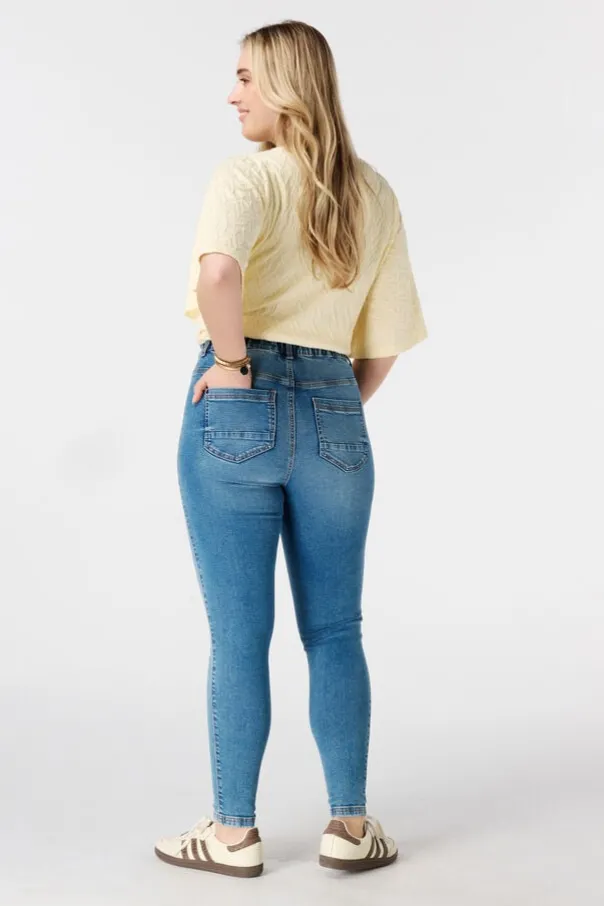 Tregging met denim look