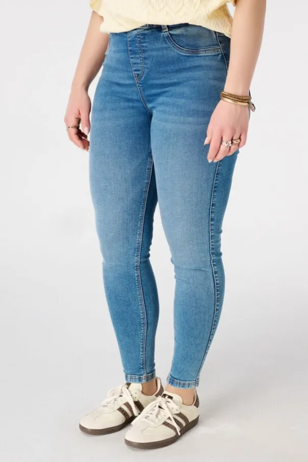 Tregging met denim look