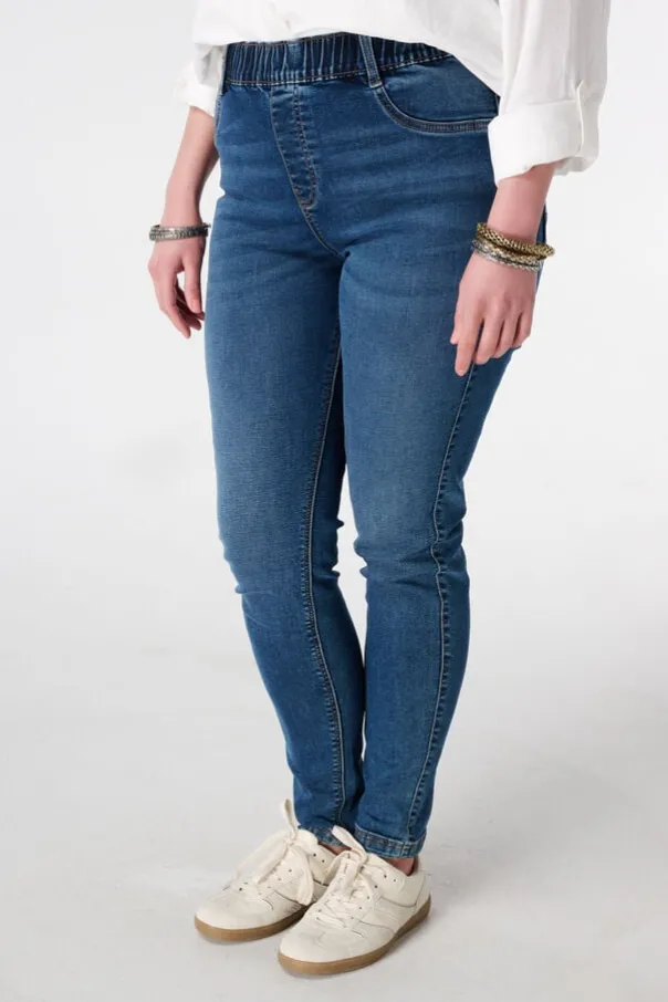 Tregging met denim look