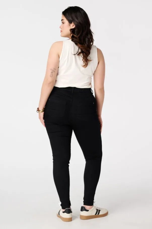 Tregging met denim look