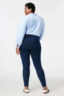 Tregging met denim look