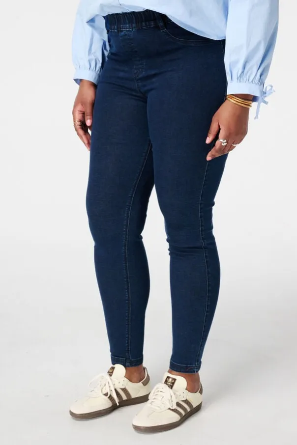 Tregging met denim look
