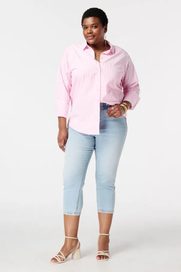 Tregging met denim look