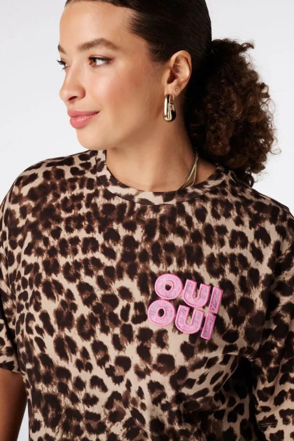 T-shirt met animal print