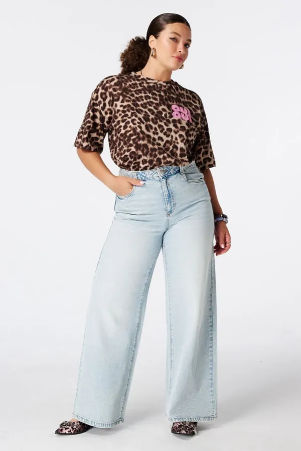 T-shirt met animal print
