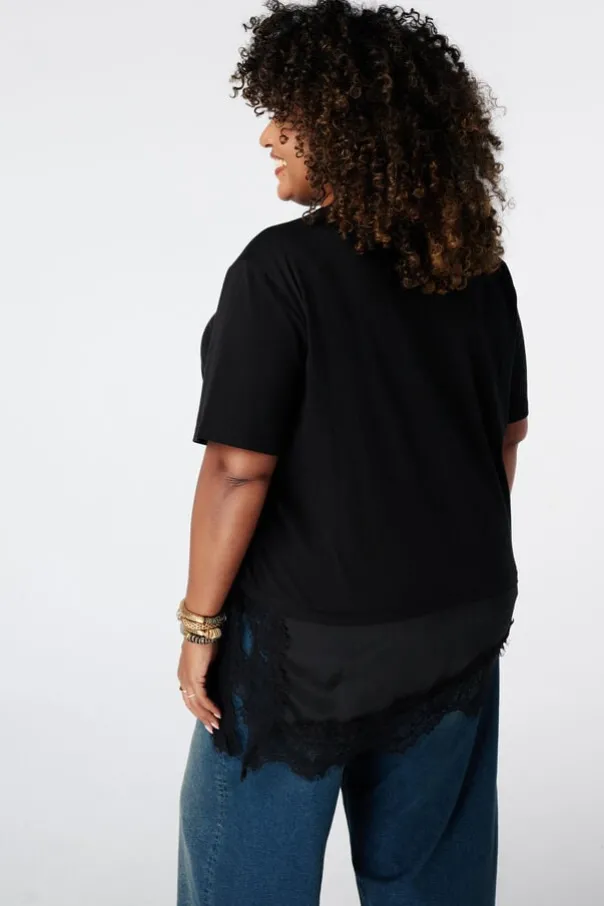 T-shirt met kant