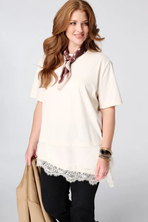 T-shirt met kant