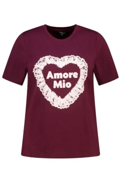T-shirt met kanten artwork