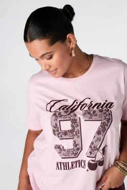 T-shirt met kanten artwork