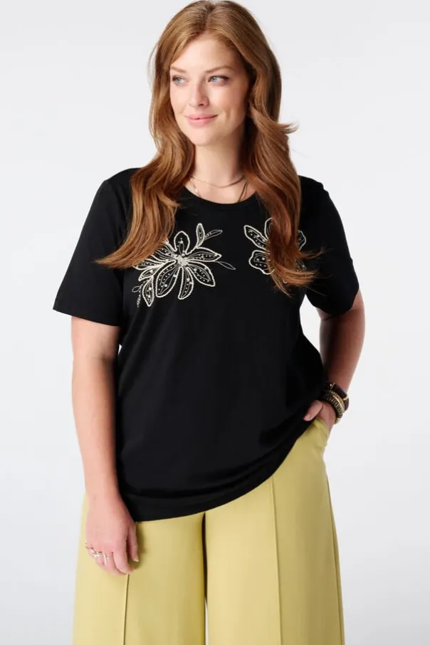 T-shirt met kralen