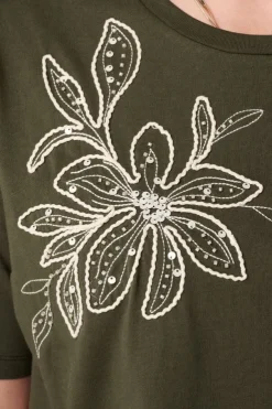 T-shirt met kralen