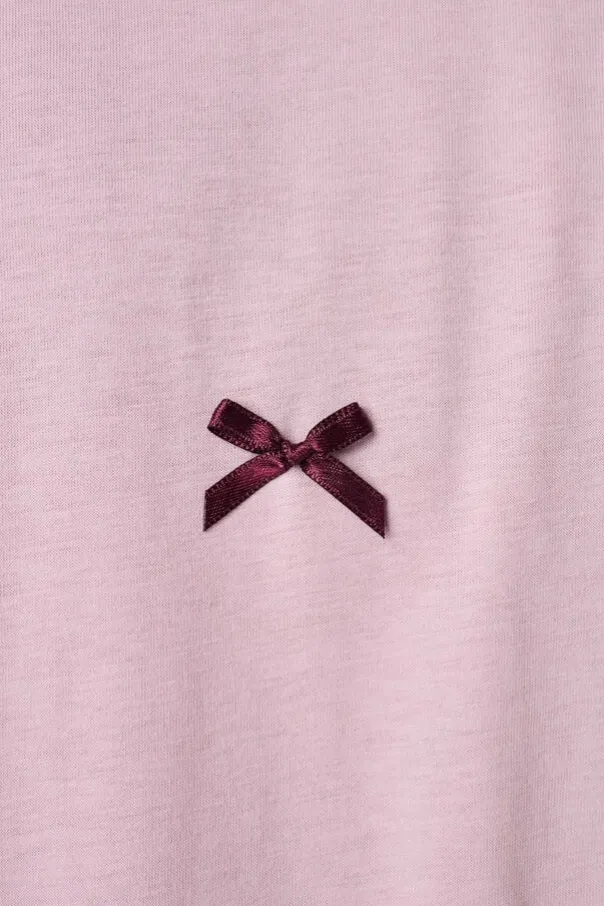 T-shirt met satijnen strikjes