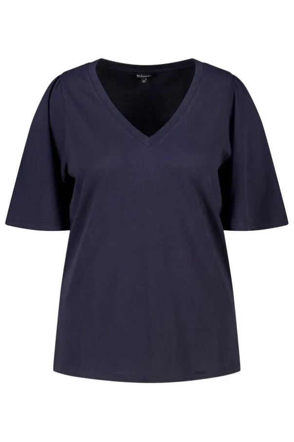 T-shirt met v-hals