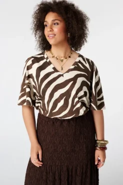 T-shirt met V-hals