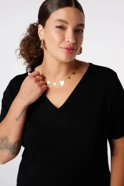 T-shirt met V-hals