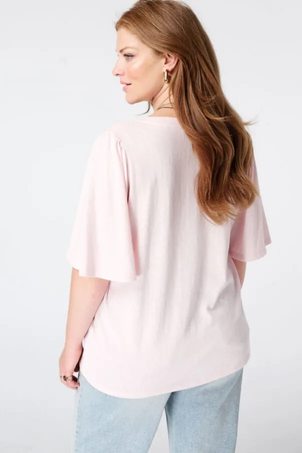 T-shirt met v-hals