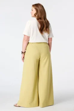 Wide leg broek met ceintuur