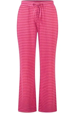 Wide leg broek met elastische taille