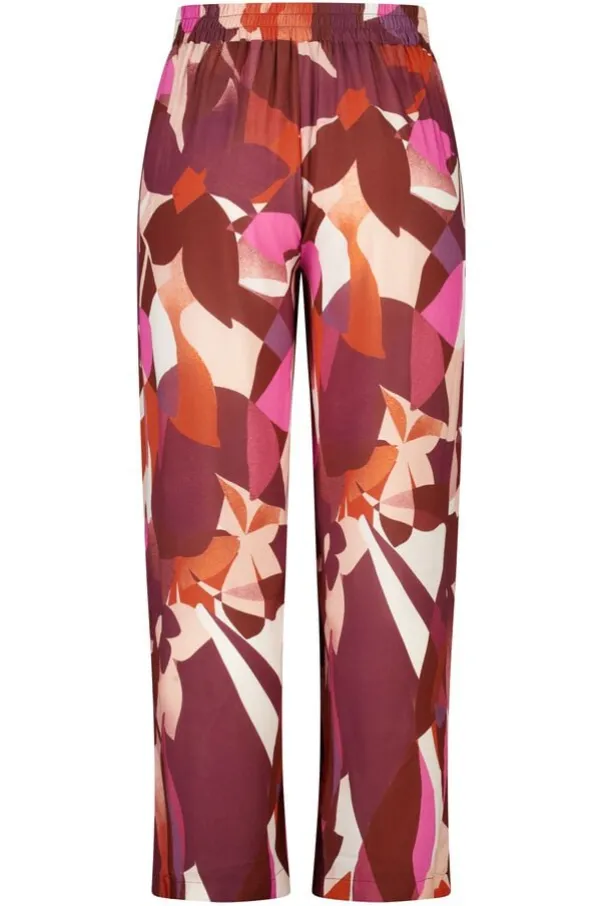 Wide leg broek met print
