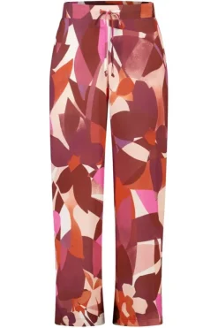 Wide leg broek met print