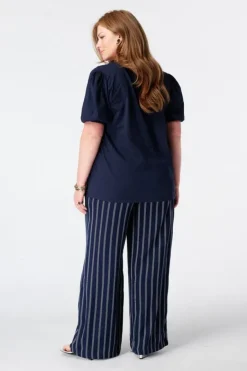 Wide leg broek met print