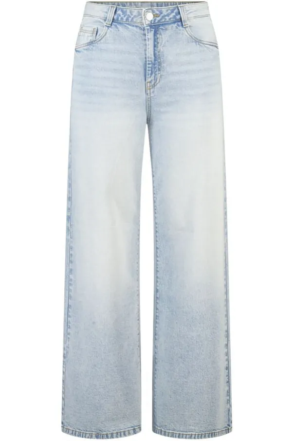 Wide leg jeans met hoge taille