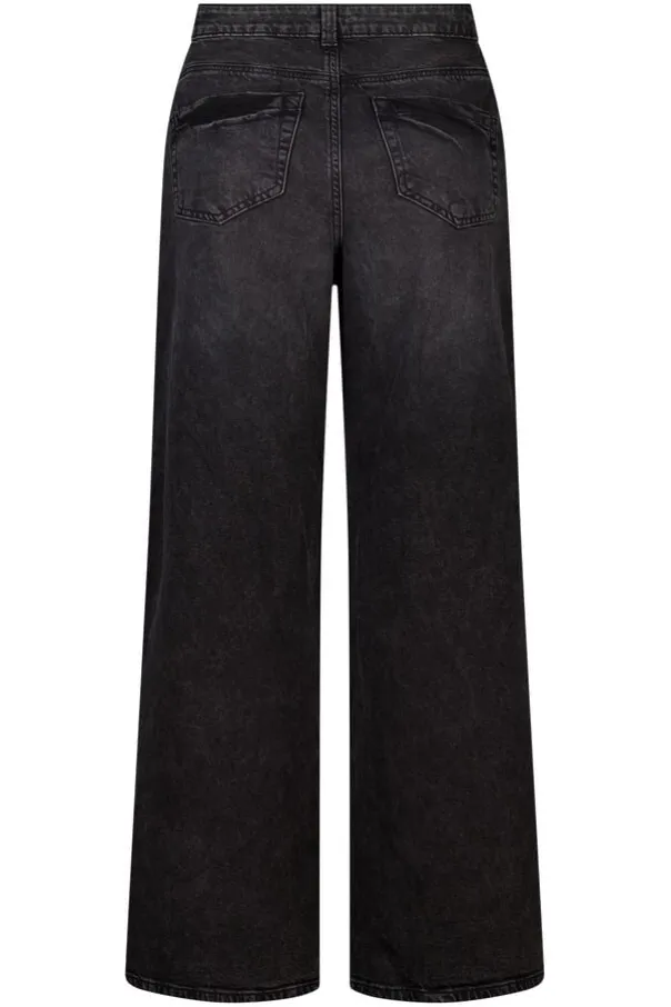 Wide leg jeans met hoge taille