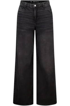 Wide leg jeans met hoge taille