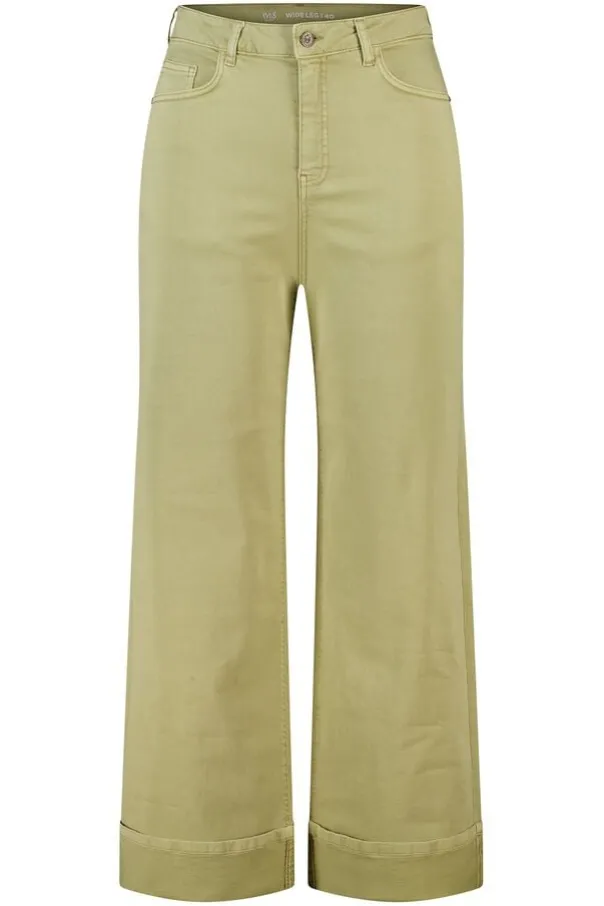 Wide leg jeans met omgeslagen pijpen