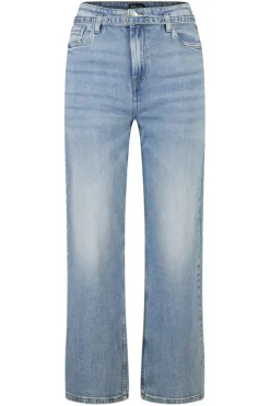 Wide leg jeans met riempje