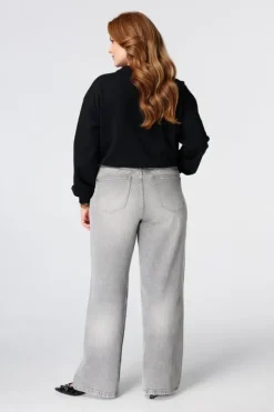 Wide leg jeans met riempje
