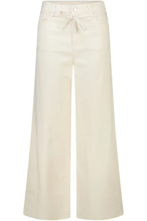 Wide leg jeans met strikkoord