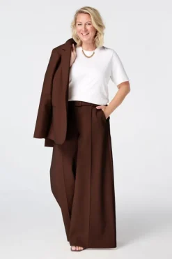 Wide leg pantalon met ceintuur